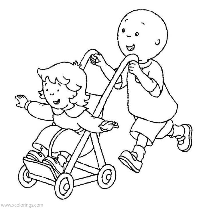 Free Caillou and Rosie Coloring Pages printable