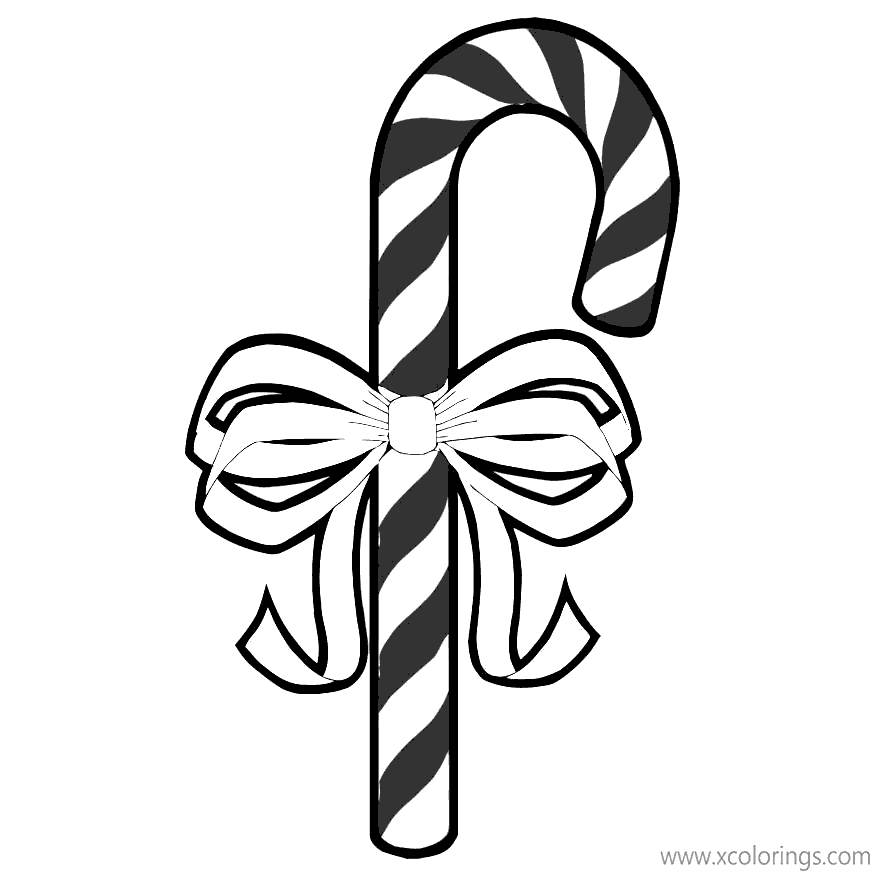 Free Candy Cane Coloring Book printable