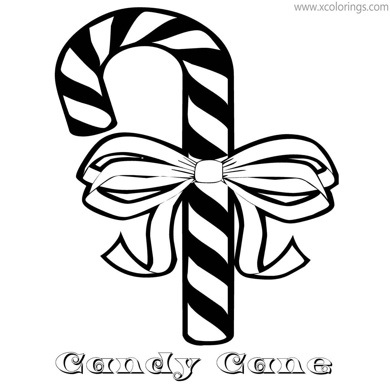 Free Candy Cane Coloring Sheets for Christmas printable