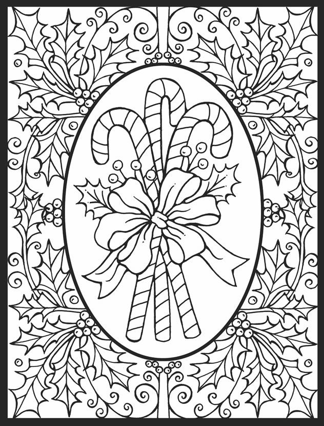 Free Candy Cane Patterns Coloring Pages printable