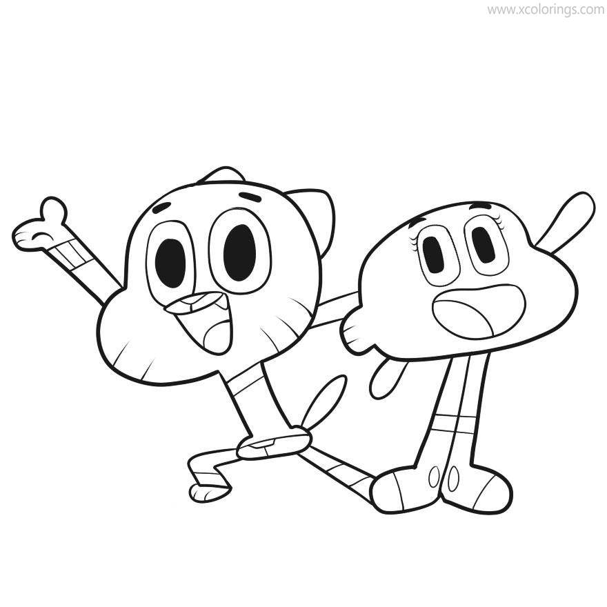 Free Cartoon Network The Amazing World of Gumball Coloring Pages printable