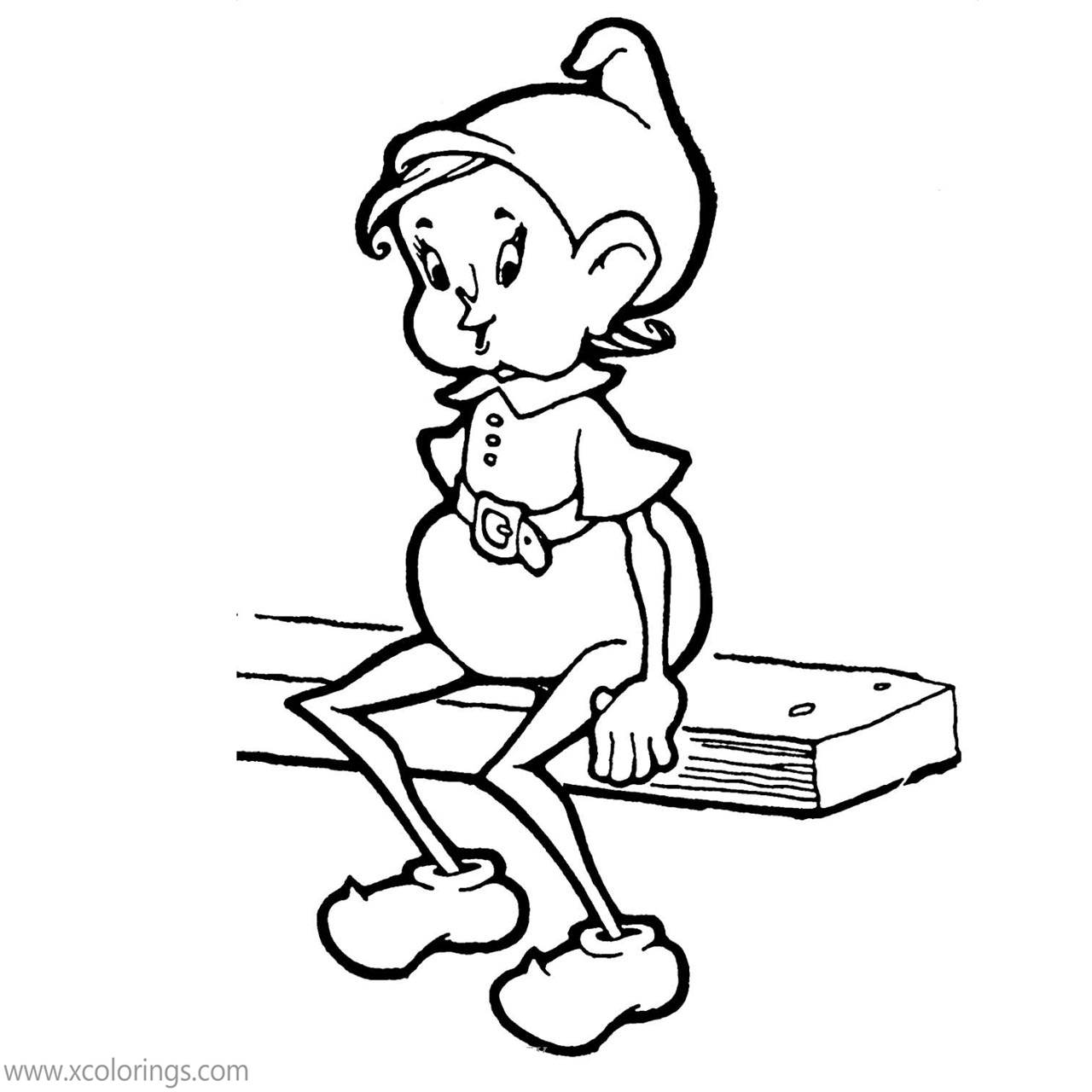 Free Character from Elf On The Shelf Coloring Pages printable