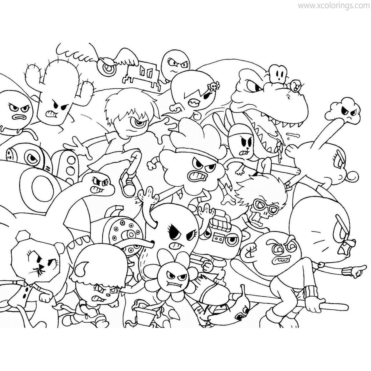 Free Characterized from The Amazing World of Gumball Coloring Pages printable
