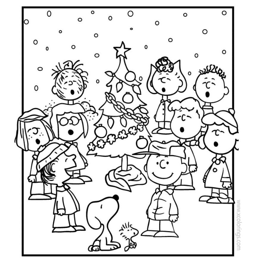 Free Characters from Charlie Brown Christmas Coloring Pages printable