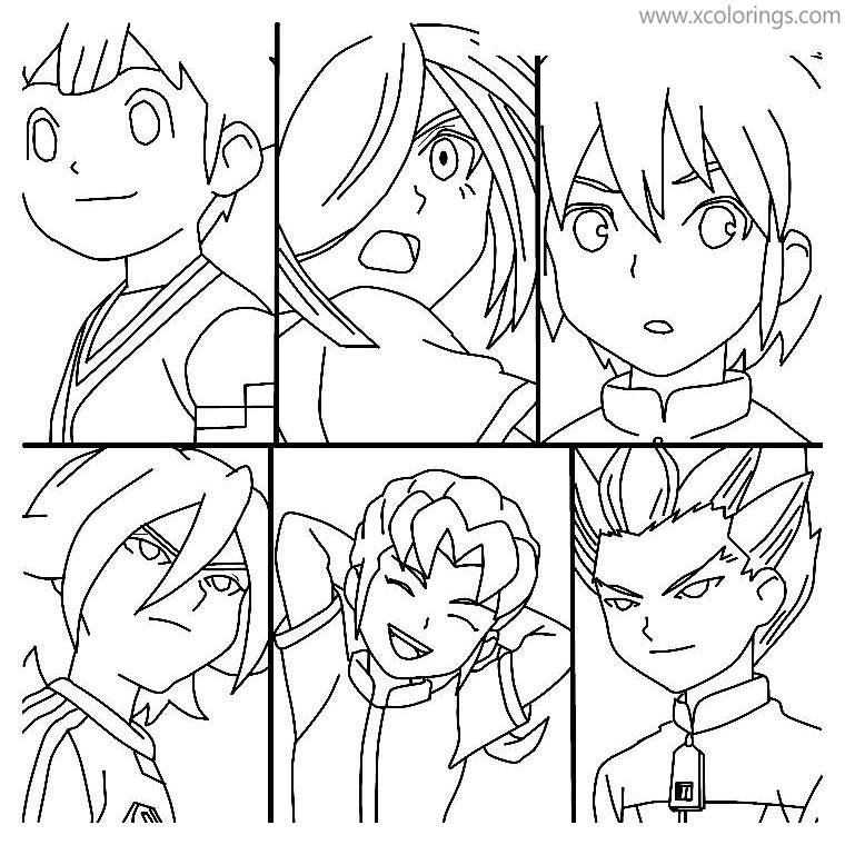 Free Characters from Inazuma Eleven Coloring Pages printable
