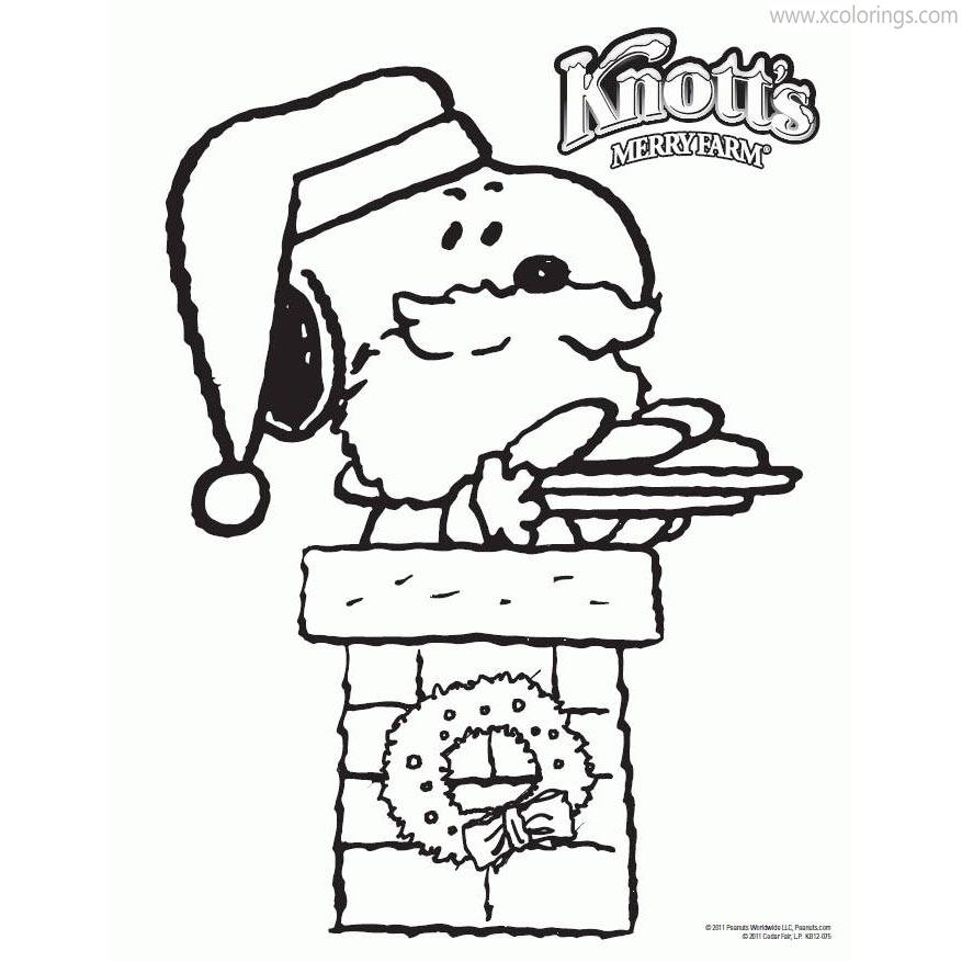 Free Charlie Brown Christmas Coloring Pages Snoopy on the Chimney printable