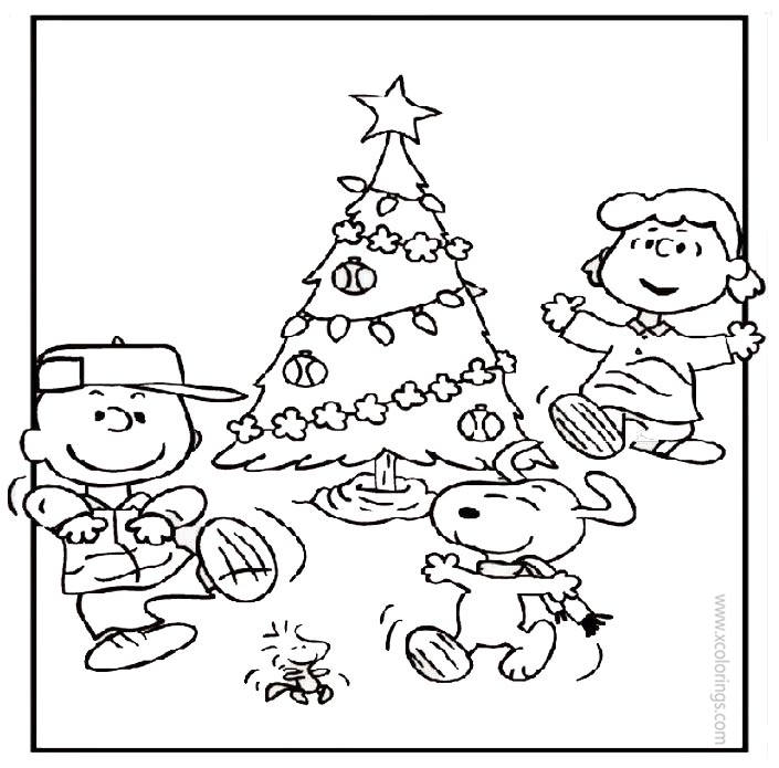 Free Charlie Brown Christmas Tree Coloring Pages printable
