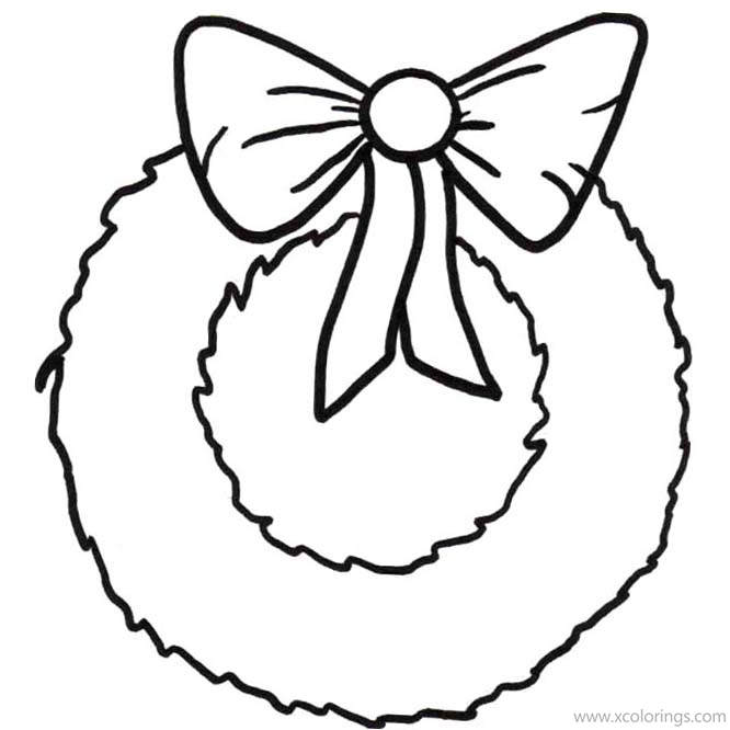 Free Christmas Blank Wreath Coloring Pages printable