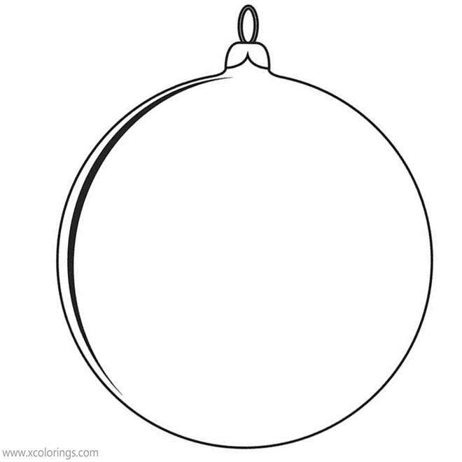 Free Christmas Ornament Coloring Pages Decoration Template printable