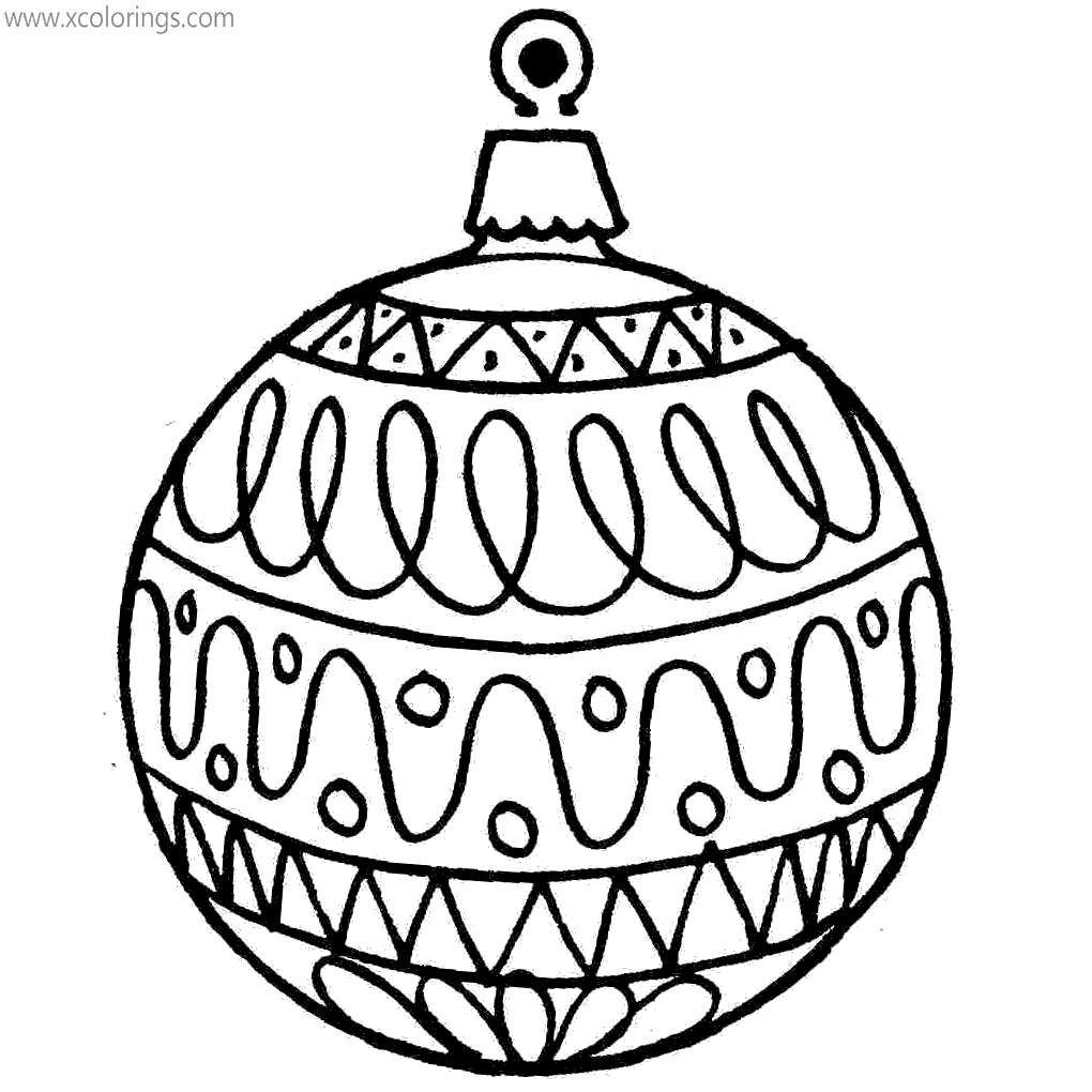 Christmas Ornament Coloring Pages for Preschoolers - XColorings.com