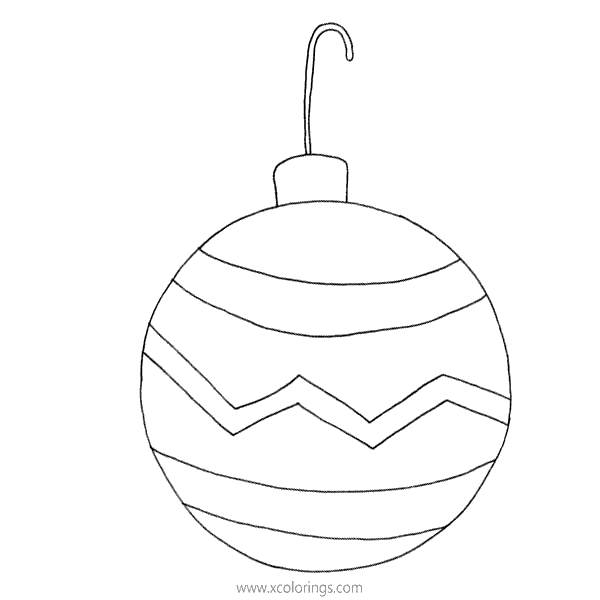 Free Christmas Ornament Coloring Sheets Easy for Children printable