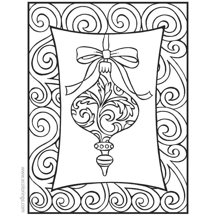 Free Christmas Ornament Pattern Design Coloring Sheets printable