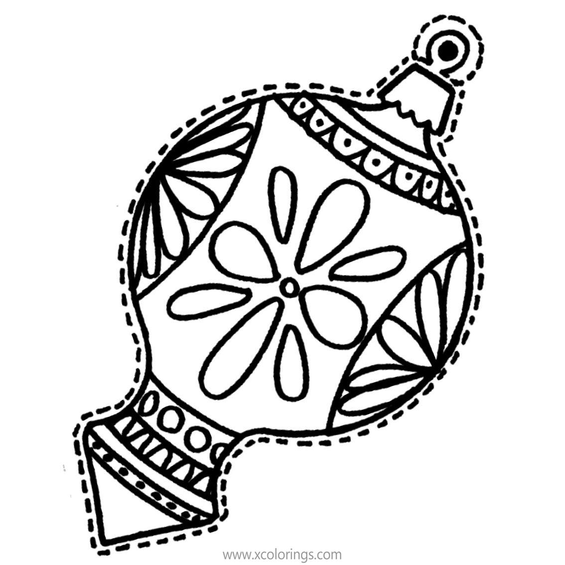 Free Christmas Ornament Template Coloring Pages printable