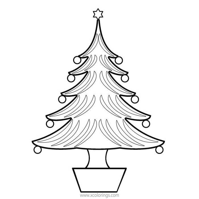Free Christmas Tree Activity Coloring Pages printable