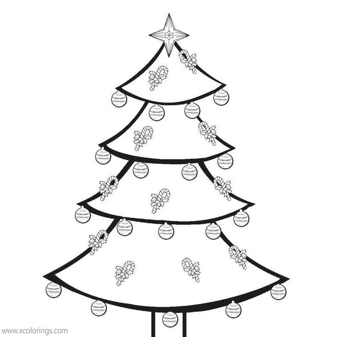 Free Christmas Tree Coloring Sheets printable