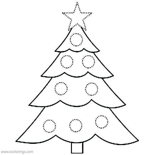Free Christmas Tree Ornaments Coloring Sheets printable