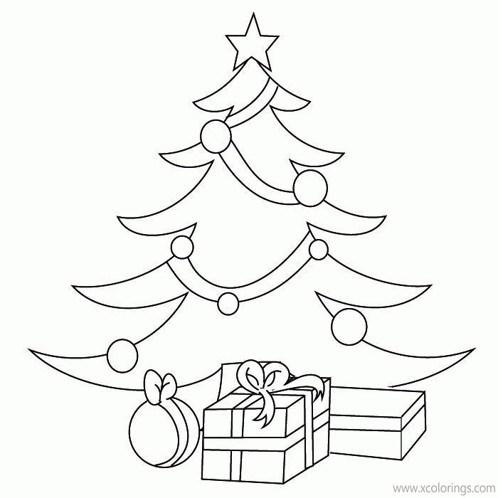 Free Christmas Tree for Decoration Coloring Pages printable
