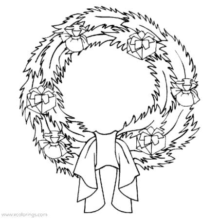 Free Christmas Wreath Coloring Pages For Decoration printable