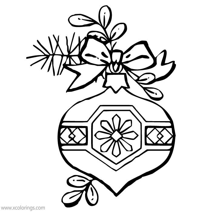 Free Classic Christmas Ornament Coloring Pages printable