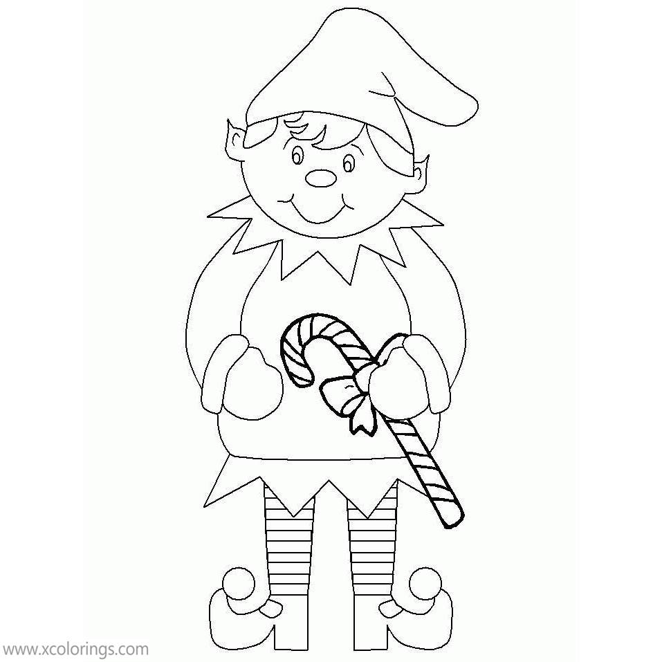 Free Clown and Candy Cane Coloring Pages printable