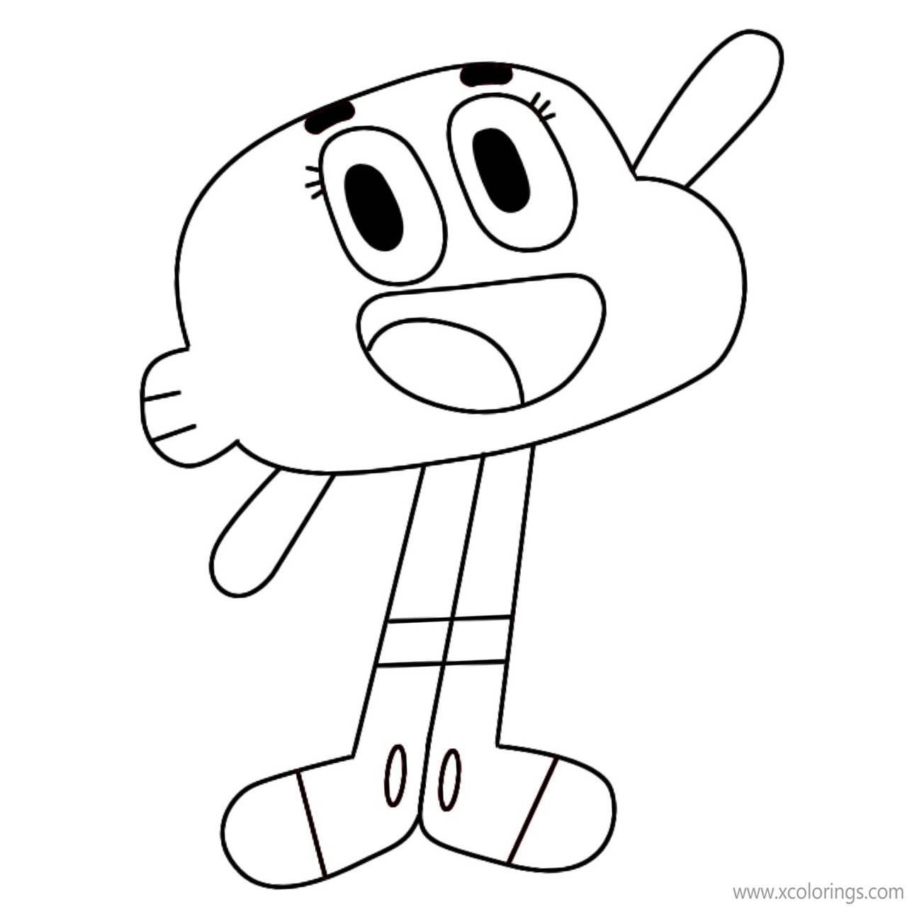 Free Darwin from The Amazing World of Gumball Coloring Pages printable