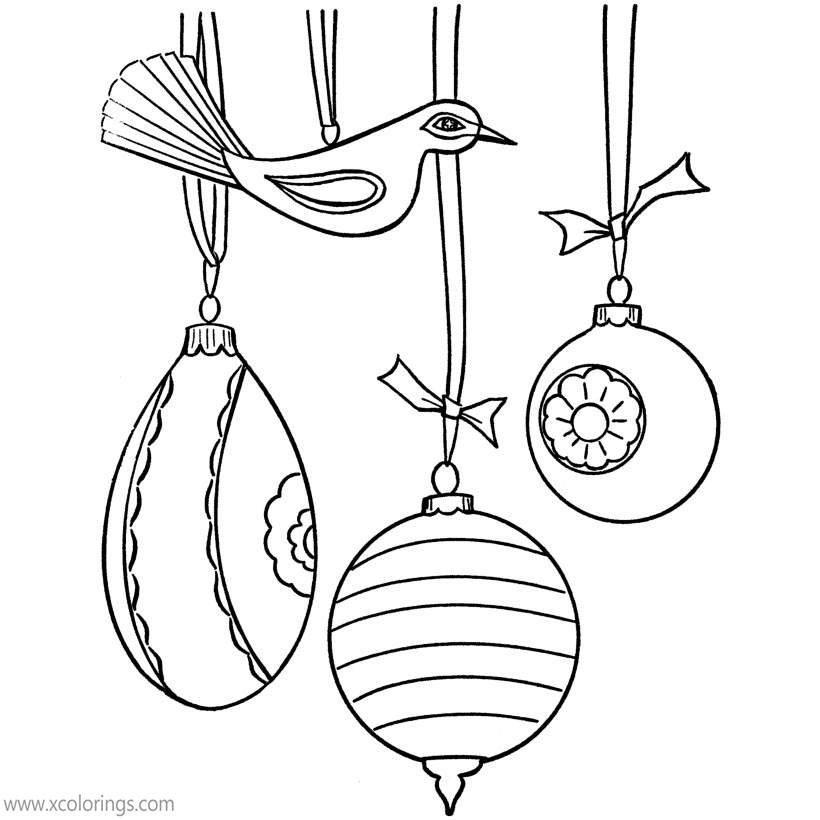 Free Decorate Christmas Ornament Coloring Pages printable