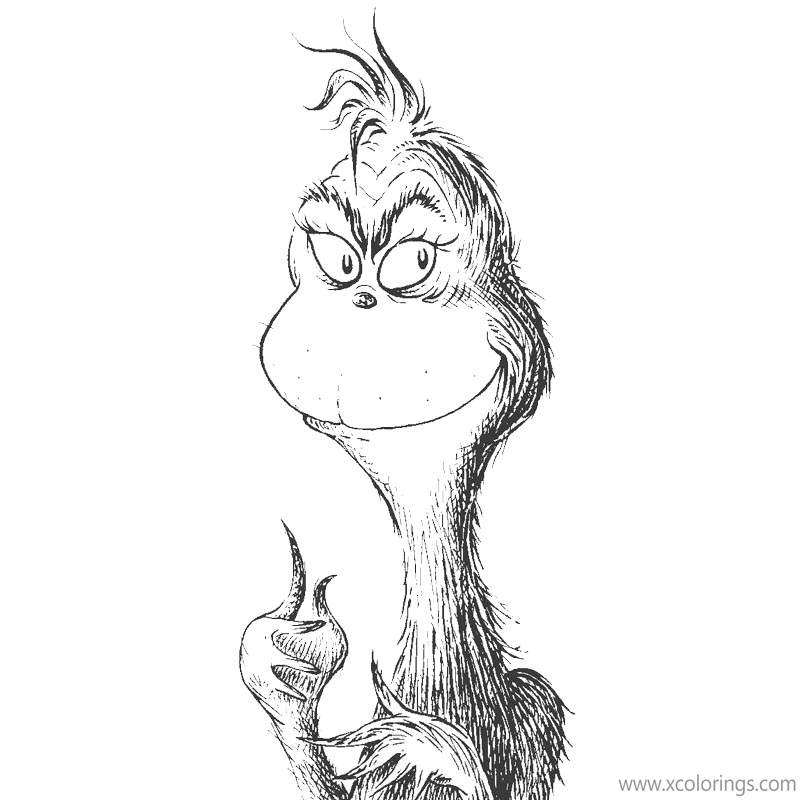 dr seuss grinch coloring pages fanart  xcolorings