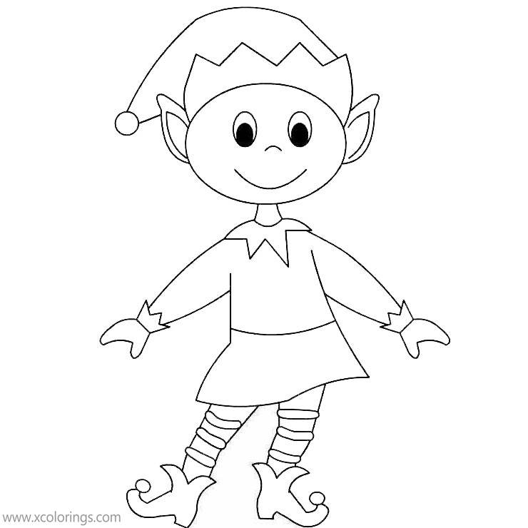 Free Elf On The Shelf Coloring Pages Elf as a Clown printable
