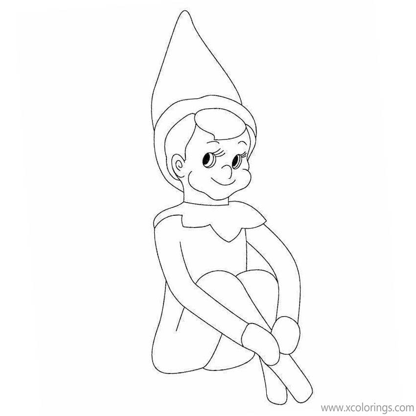 Free Elf On The Shelf Coloring Pages Snowflake for Girl printable