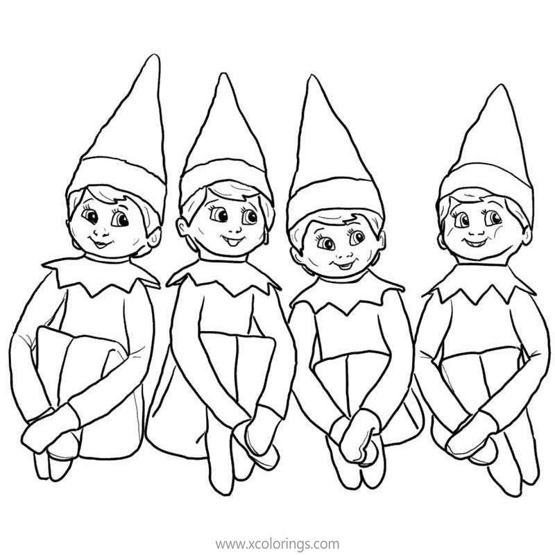 Free Elf On The Shelf Dolls Coloring Pages printable