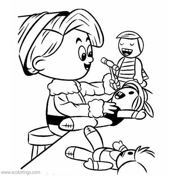 Free Elf On The Shelf Making Puppets Coloring Pages printable