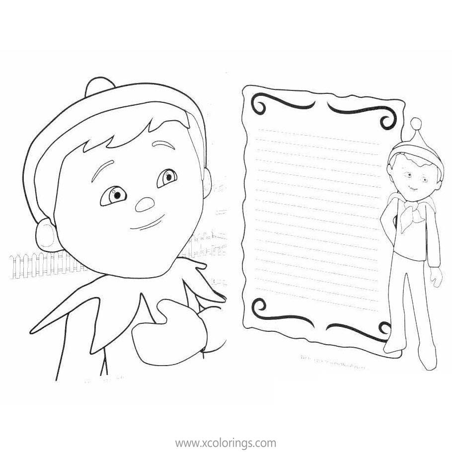 Free Elf On The Shelf Worksheets Coloring Pages printable