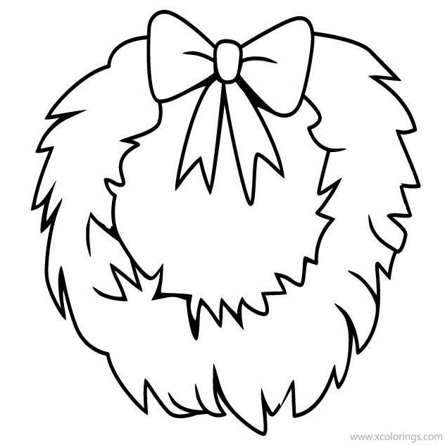 Free Empty Christmas Wreath Coloring Pages printable
