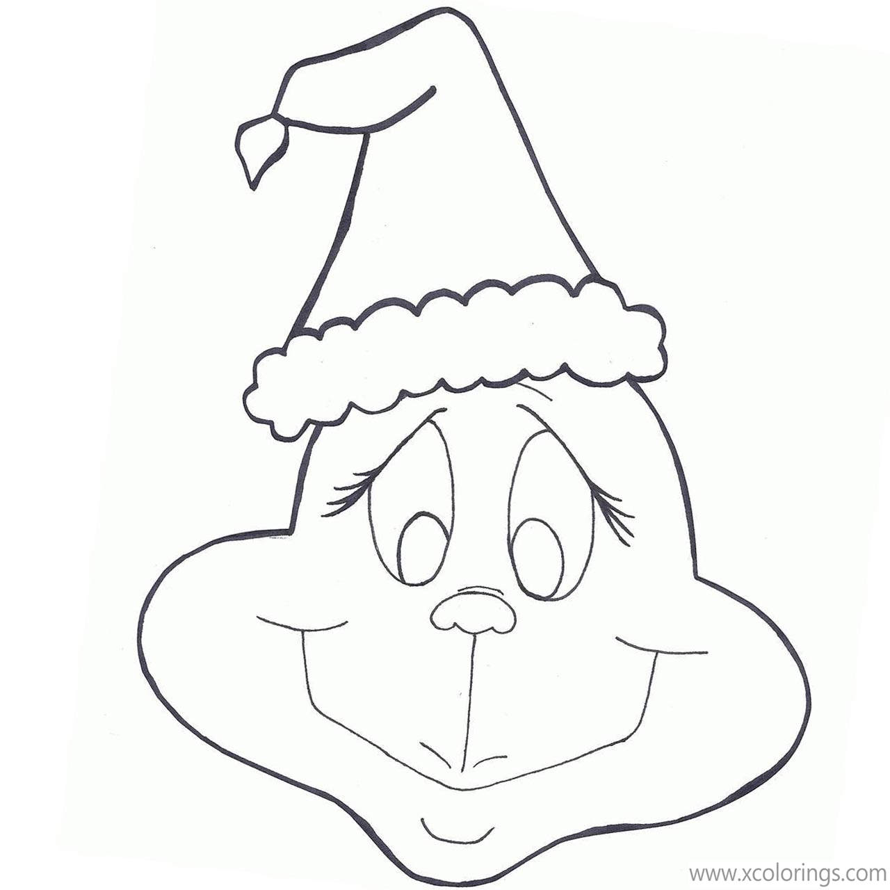 Face of Grinch Coloring Pages - XColorings.com