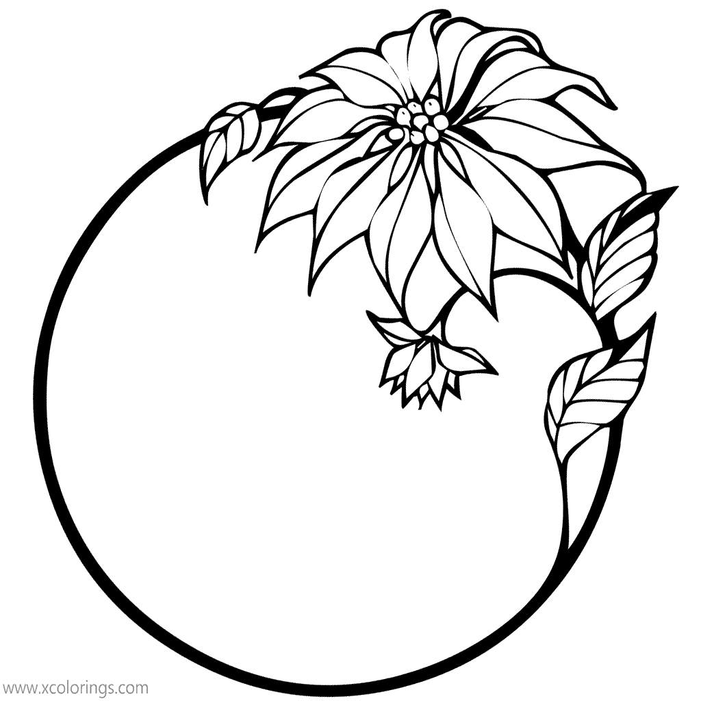 Free Flower Christmas Ornament Coloring Pages printable