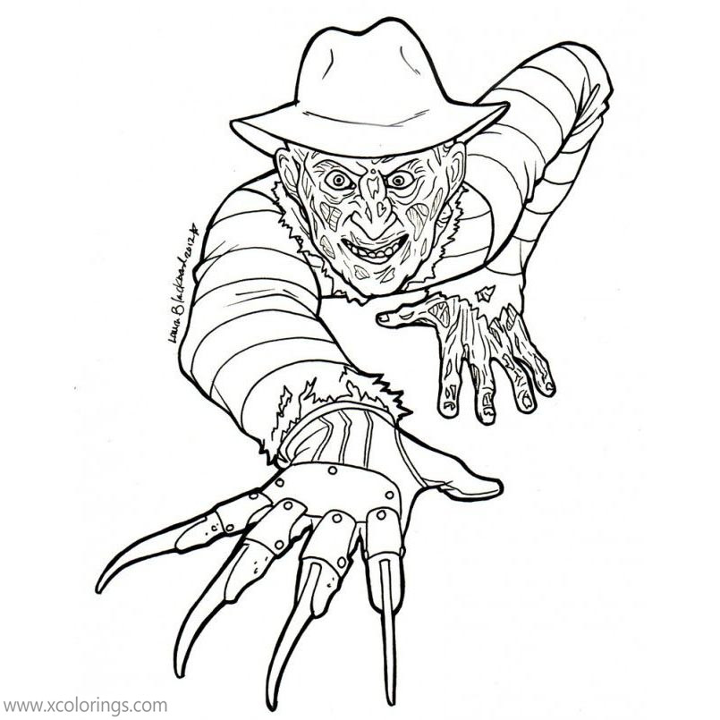 Free Freddy Krueger Coloring Pages A Nightmare Elm Street printable