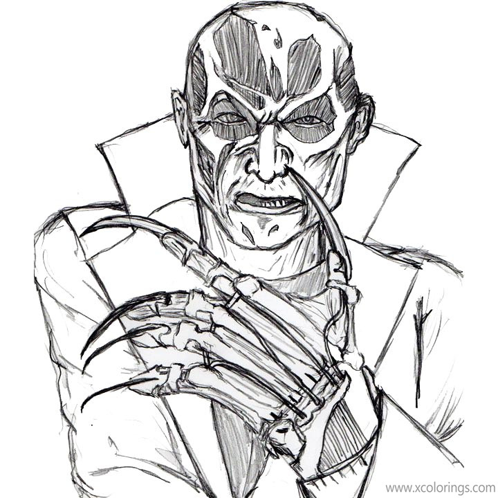 Free Freddy Krueger Coloring Pages From A New Nightmare printable
