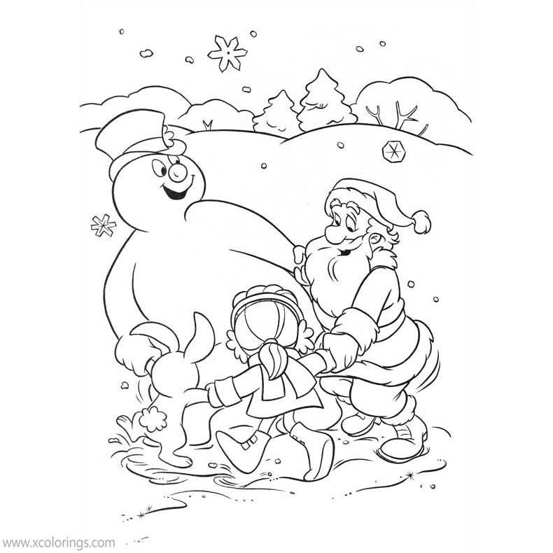 Free Frosty the Snowman Coloring Pages Dancing printable