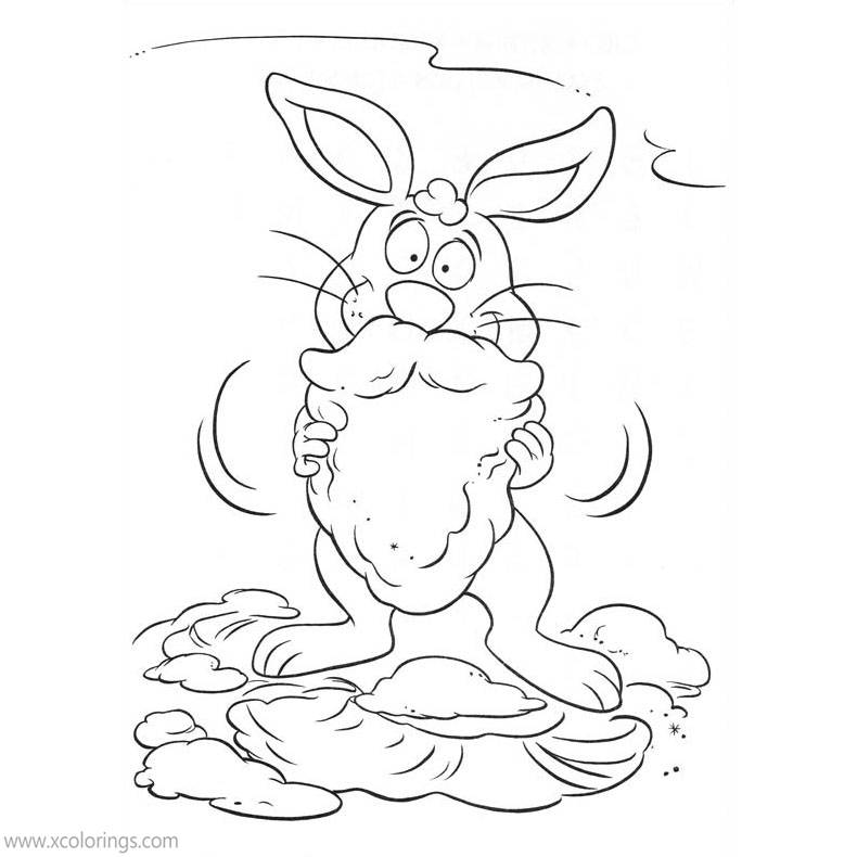 Free Frosty the Snowman Rabbit Coloring Pages printable