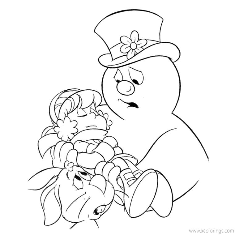 Free Frosty the Snowman is Sad Coloring Pages printable