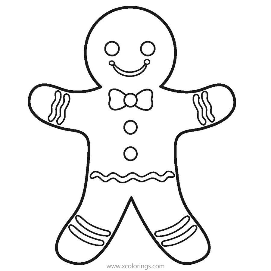 Free Gingerbread Boy Coloring Pages printable