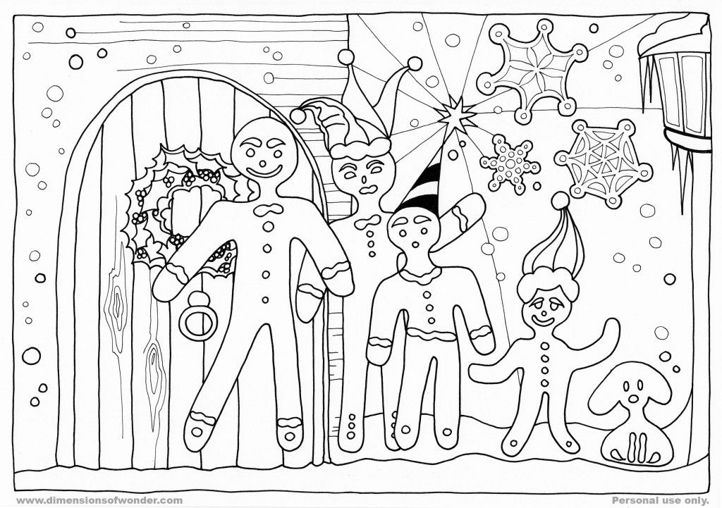 Free Gingerbread Man Circus Coloring Pages printable