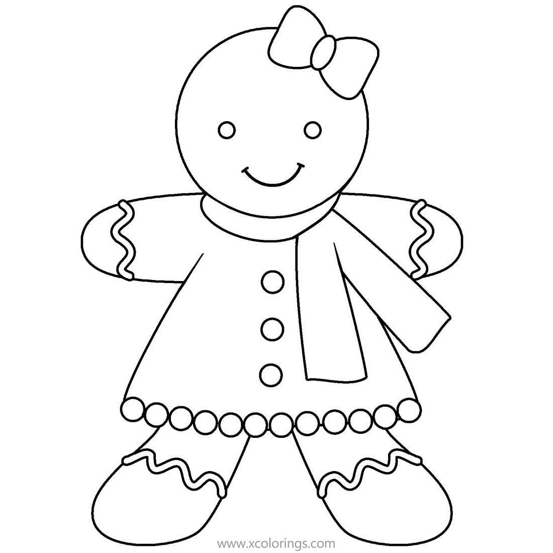 Free Gingerbread Man Coloring Pages Gingerbread Girl printable