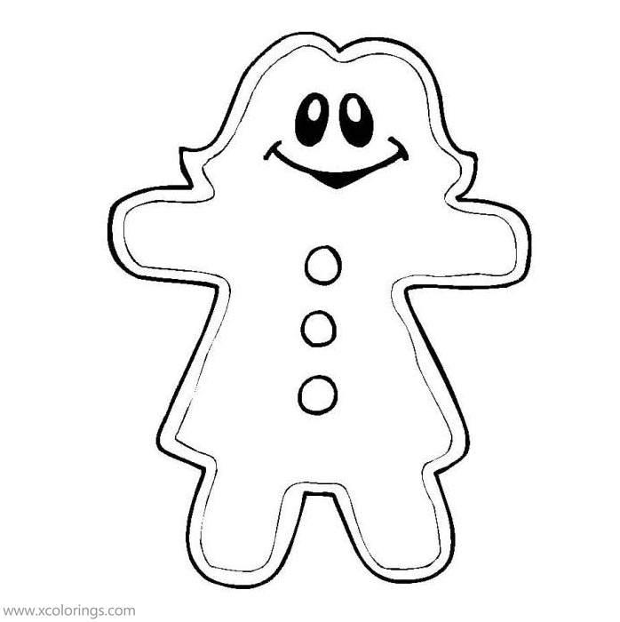 Free Gingerbread Man Coloring Pages for Girl printable