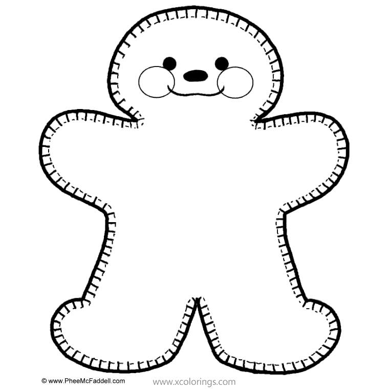 Free Gingerbread Man Coloring Pages for Kids printable
