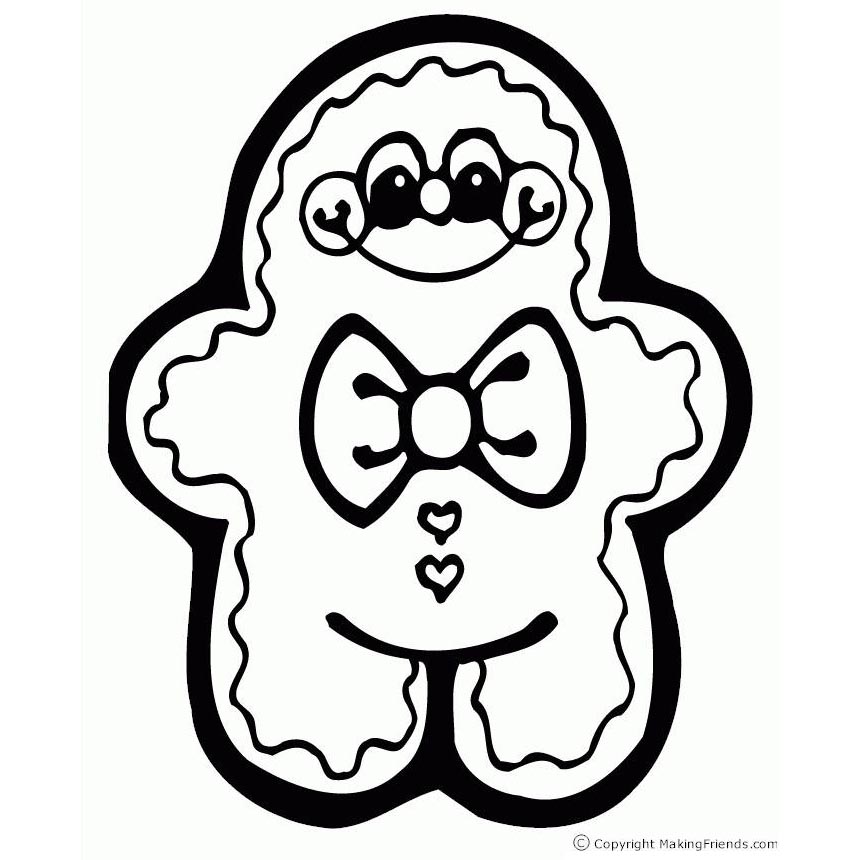 Free Gingerbread Man Stickers Coloring Pages printable