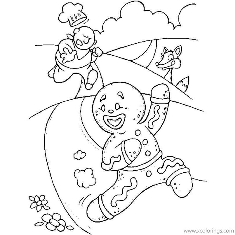 Free Gingerbread Man and Chef Coloring Pages printable