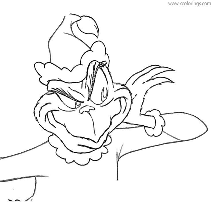 Free Grinch Heard Something Coloring Pages printable