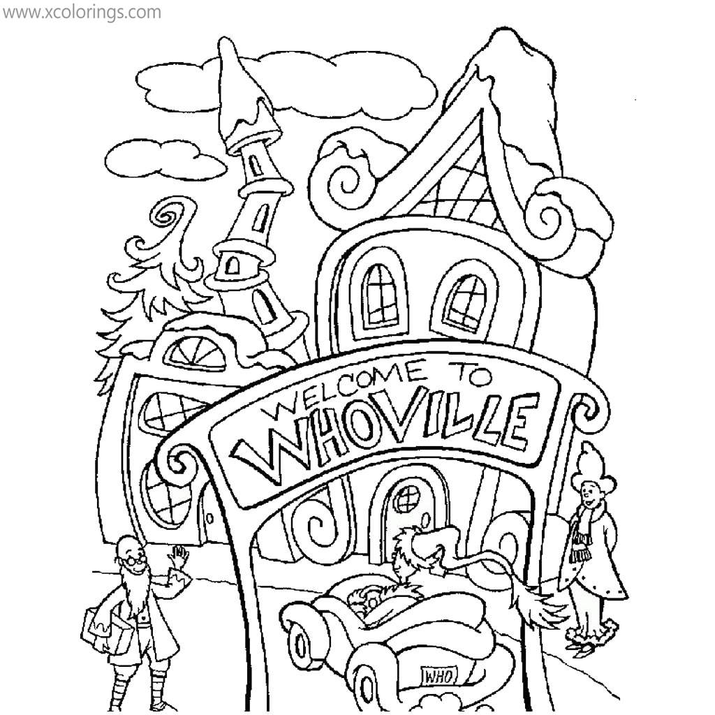 Whoville coloring sheets