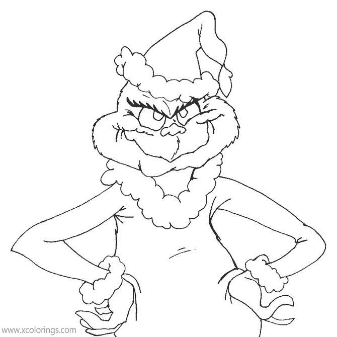 Free Grinch is Angry Coloring Pages printable